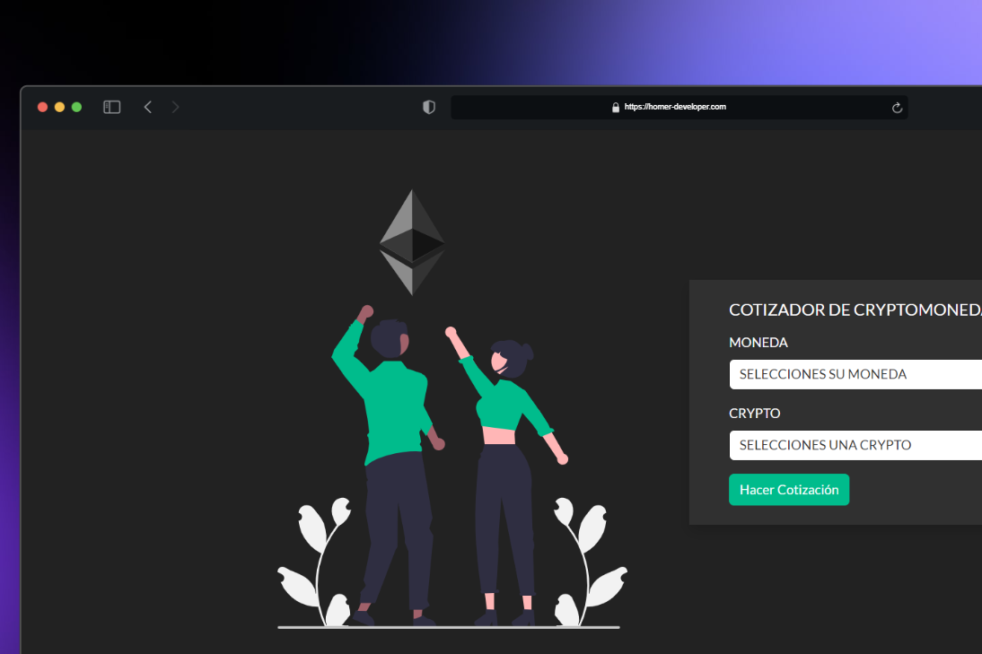 Cotizador de cryptomonedas